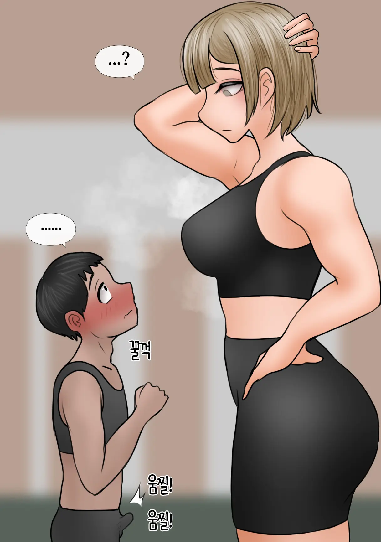 커다란 레슬링부 후배에게 계속 치근대는 선배 Senpai Won'T Leave The Big Kohai Alone [Korean] 01-02